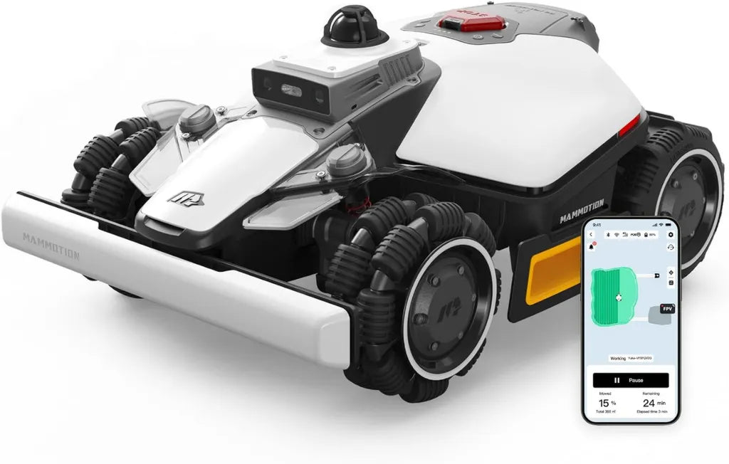 Robot Tagliaerba MAMMOTION LUBA mini 2 AWD con IA Visione a 360° e Garage