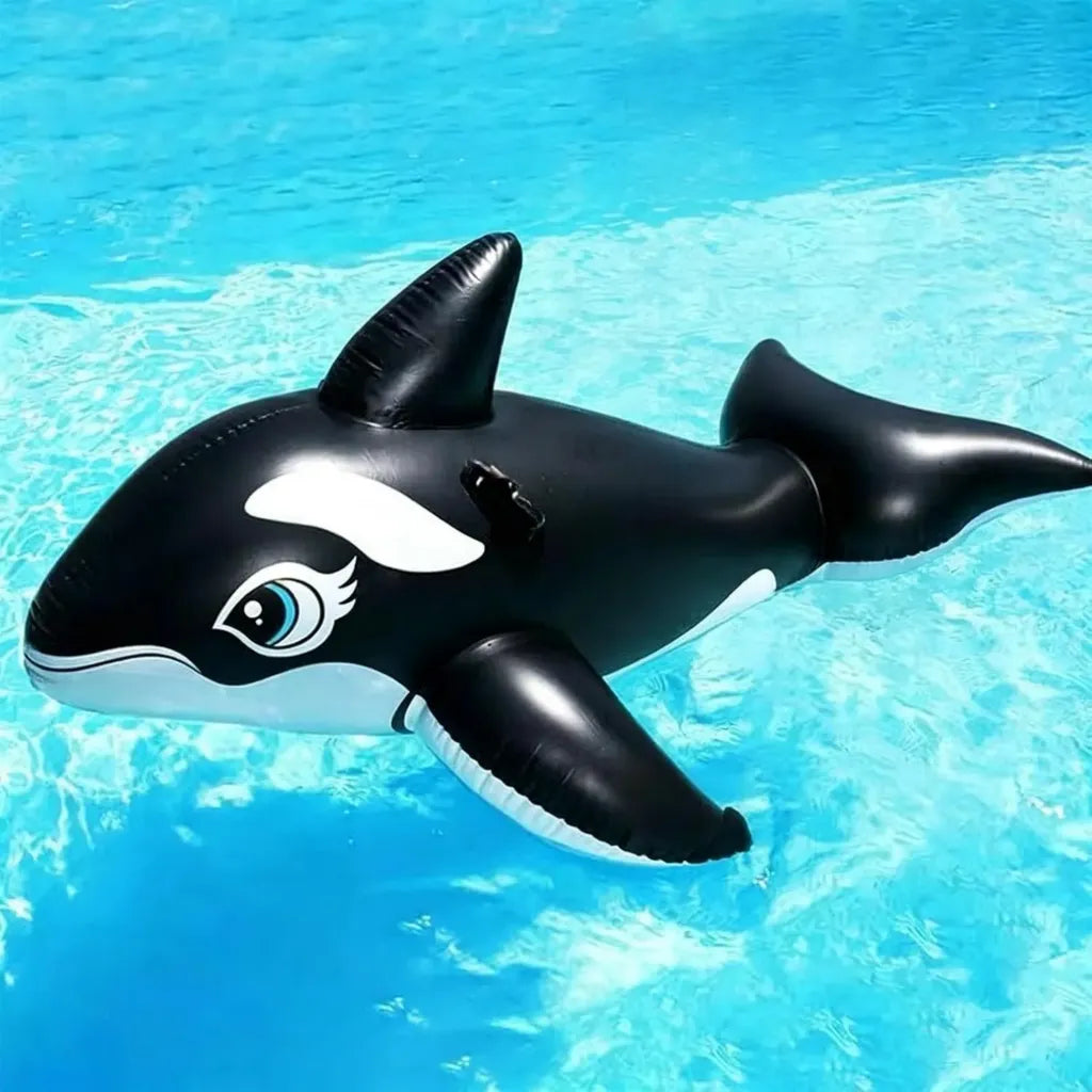 Orca gonfiabile per piscine e spiaggia, PVC resistente, adatta a bambini e adulti