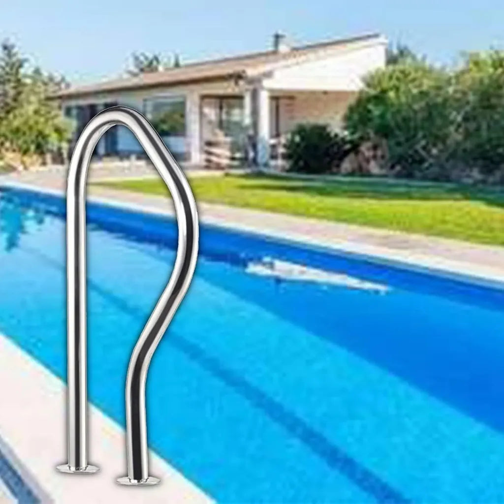 Corrimano per Piscina a 3 Pieghe - Sicurezza per Gradini e Ponti