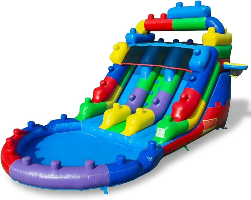 Castello Gonfiabile in PVC con Soffiatore, Sicurezza Rinforzata e Accessori Inclusi per Bambini
