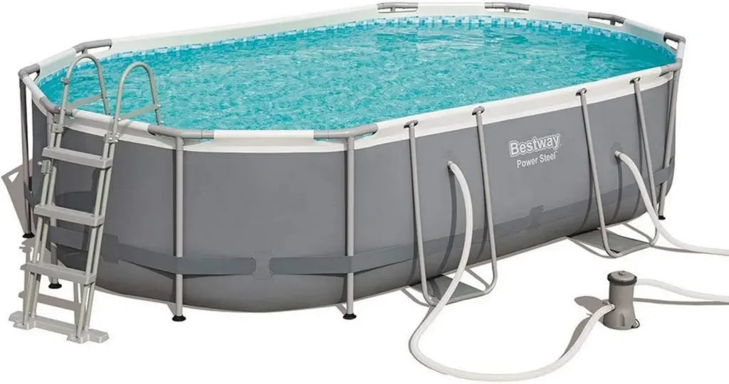 Piscina Ovale Bestway 56448-19, Colore Grigio