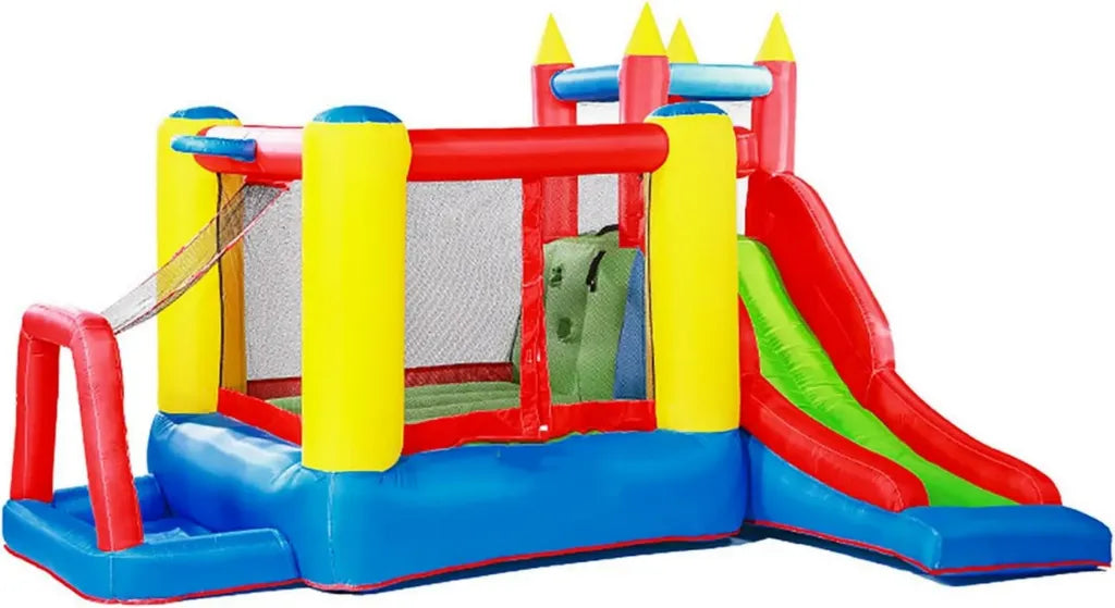 Castello Gonfiabile per Bambini con Scivolo e Gonfiatore, Età 3-8 Anni