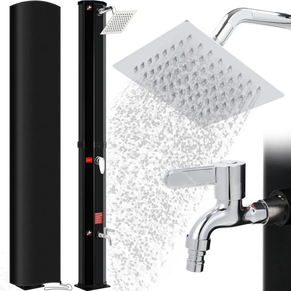 Doccia Solare da Giardino 35L con Soffione Multifunzione e Accessori Completi