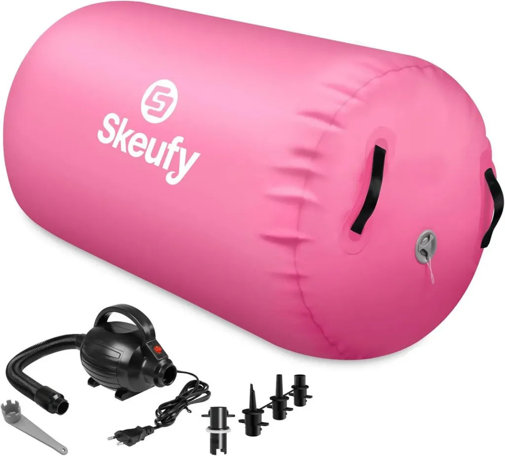 Skeufy Tappeto Gonfiabile per Ginnastica e Yoga con Pompa Elettrica