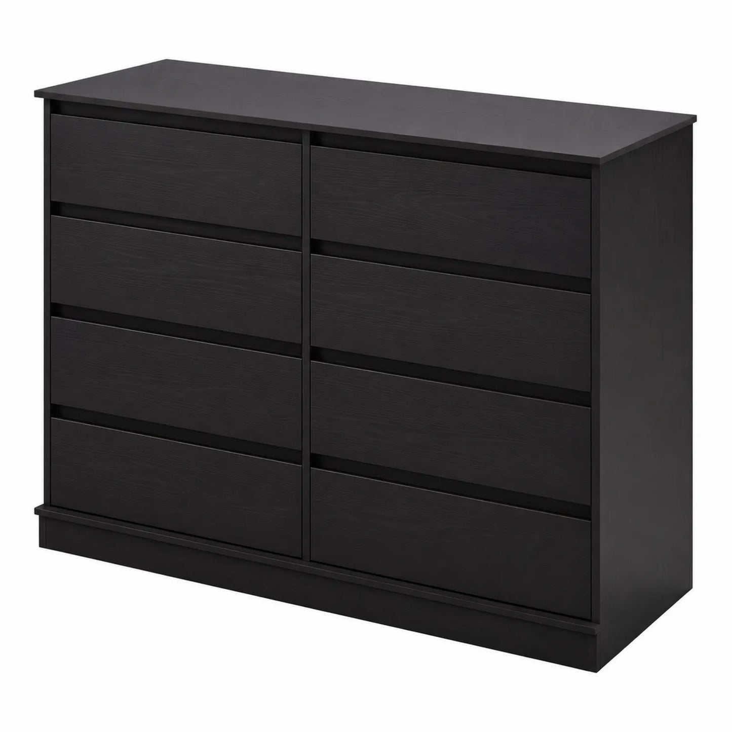 Cassettiera con 8 cassetti in legno MDF nero