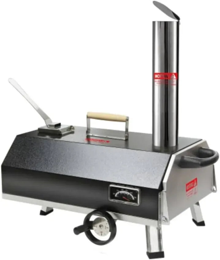 Forno elettrico per pizza, 30,5 cm, portatile, acciaio inox, nero