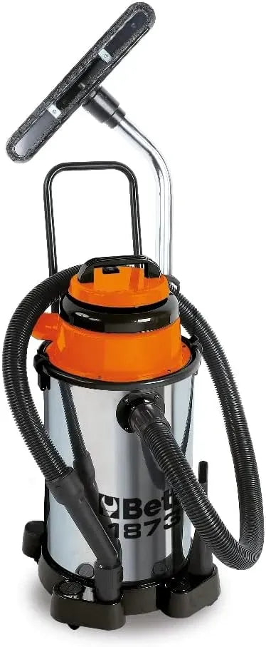 BETA 1873 1873 30, Aspiratore 30 litri per solidi e liquidi bidone in acciaio inox