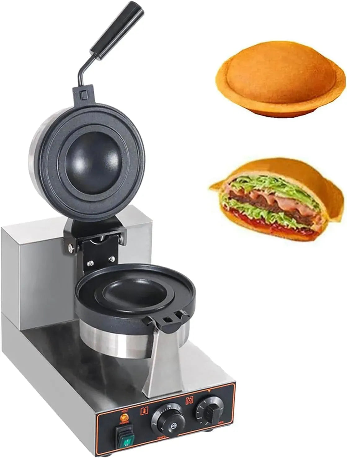Pentola e padella, 1300 W, rivestimento antiaderente, professionale, acciaio inox, per snack bar, Macchina per hamburger commerciale in acciaio inox