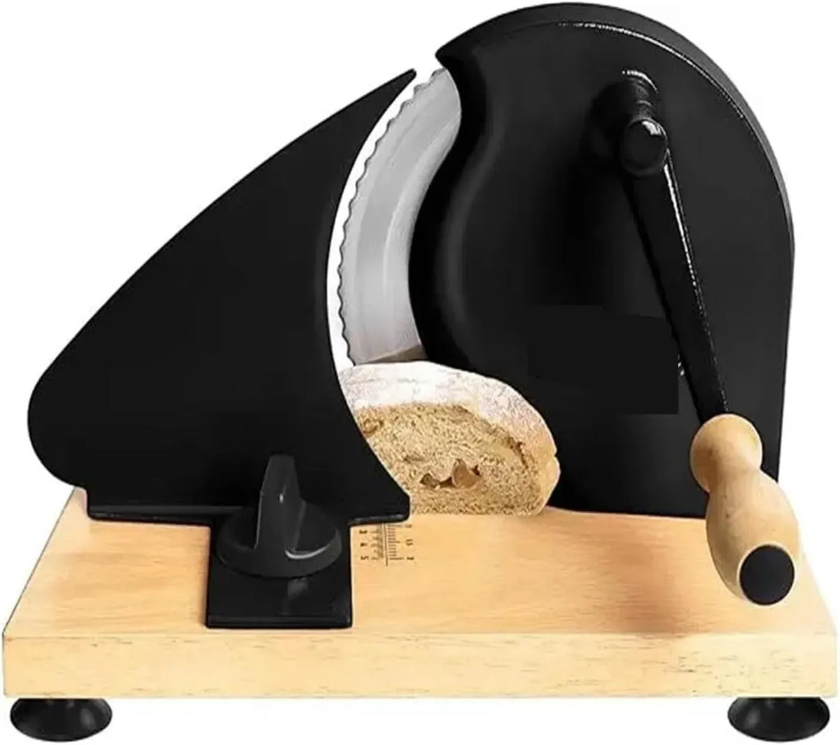 Affettatrice, affettatrice per alimenti, Affettatrice for pane regolabile a manovella for pasta madre fatta in casa