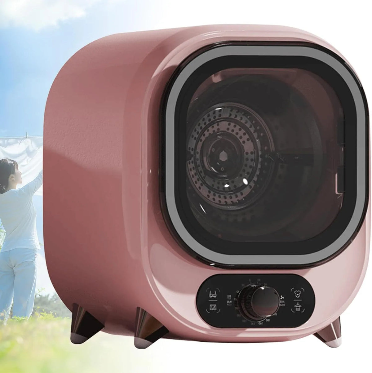Asciugatrice, 450 W, portatile, Piccola Portatile da Parete con Centrifuga Automatica