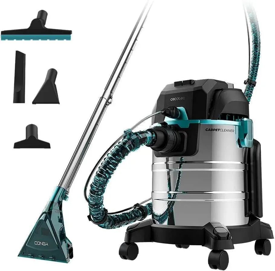 Cecotec Aspirapolvere, 4 L, 1400 W, ampio serbatoio, Tappezzerie e Tappeti con Cavo Conga CarpetClean 20000 MAX, 22Kpa, Raggio d'Azione 7m