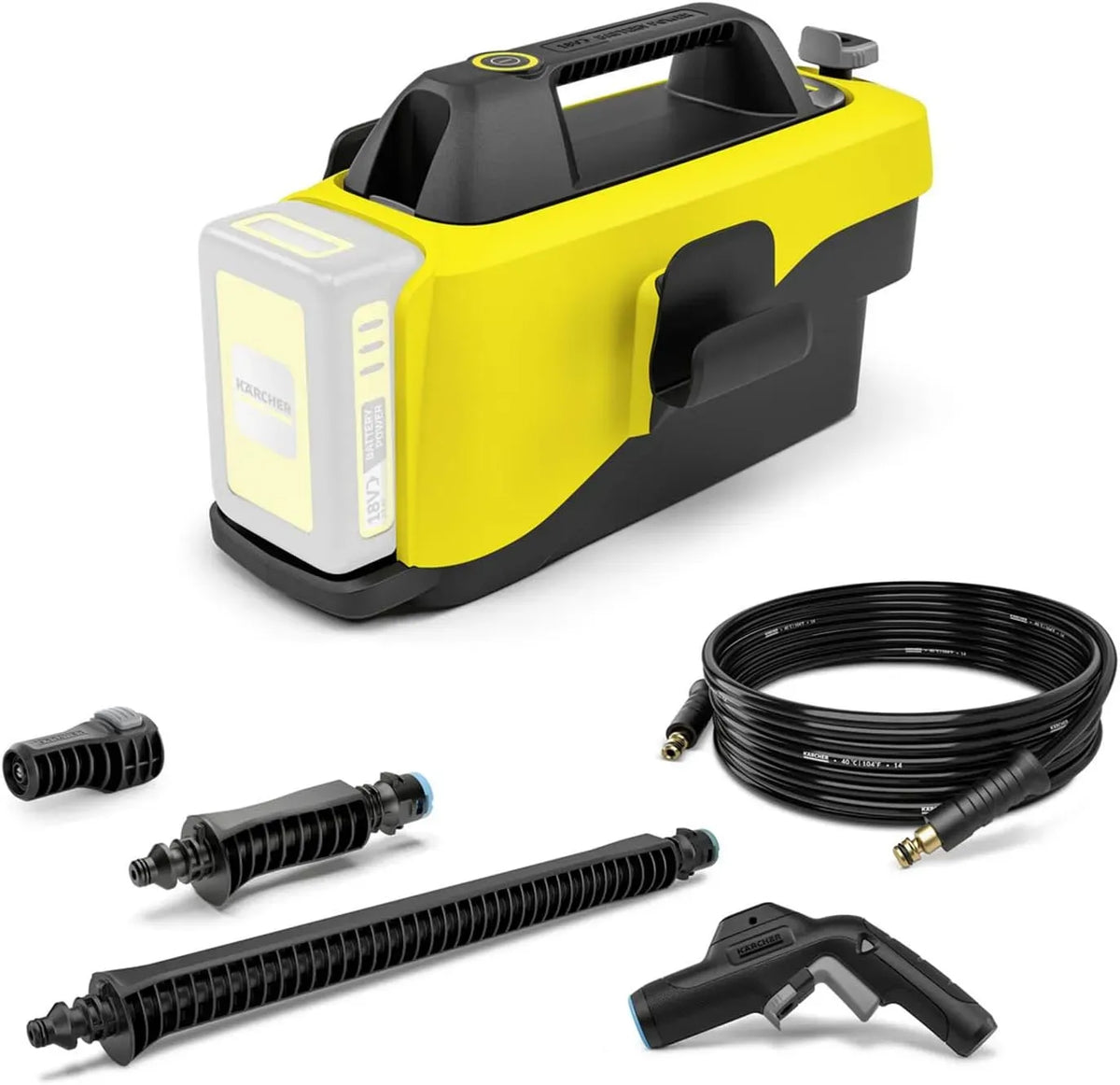Kärcher OC 6 Idropulitrice, portatile, pressione 24 bar max, portata: 200 l/h, tubo flessibile 4 m, peso: 2,5 kg
