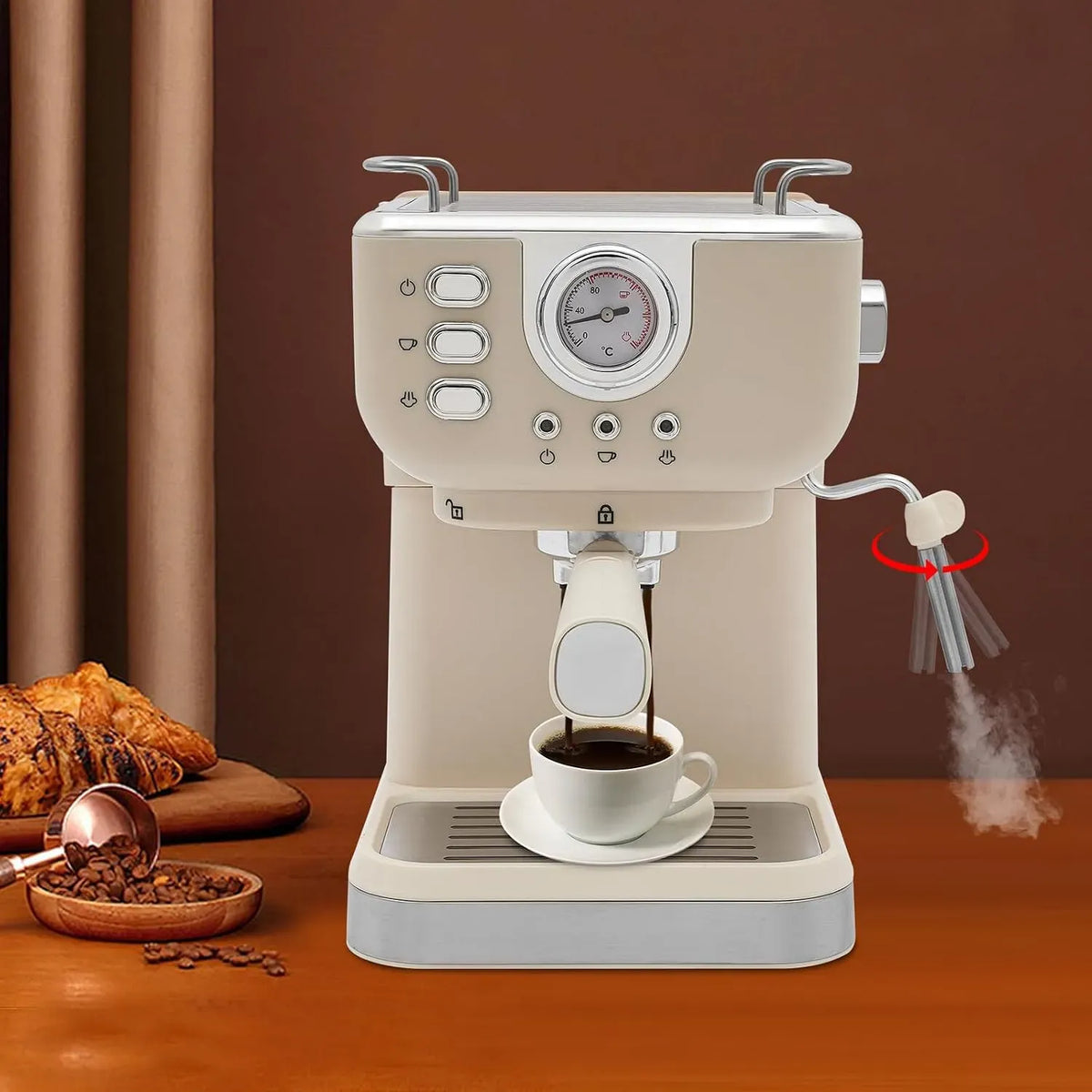 Macchina da caffè, 1,3 L, ampio serbatoio, 1 filtro, serbatoio acqua 1,3 litri