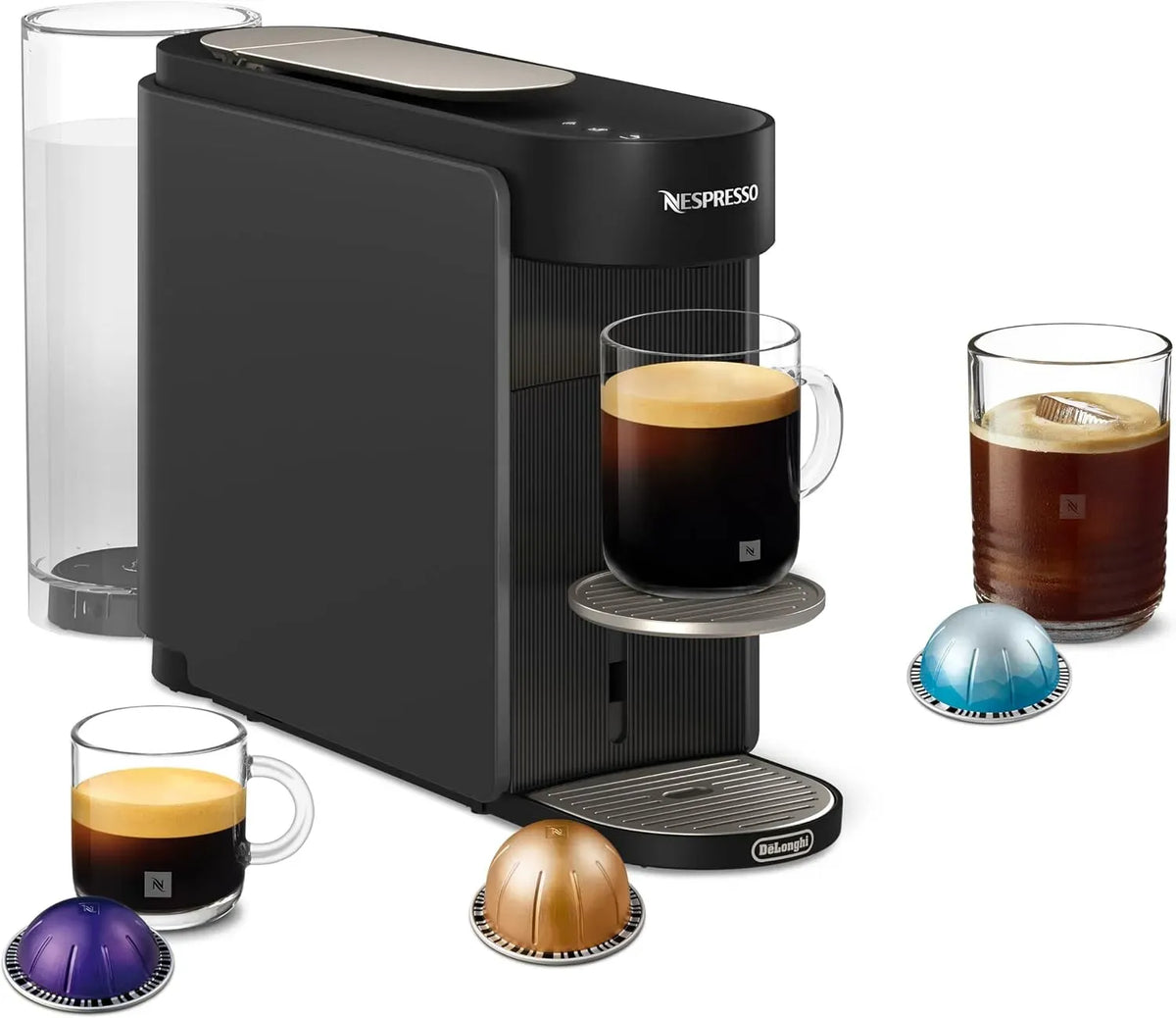 Nespresso ENV200.GY Macchina da caffè, 1,4 L, ampio serbatoio, grigio