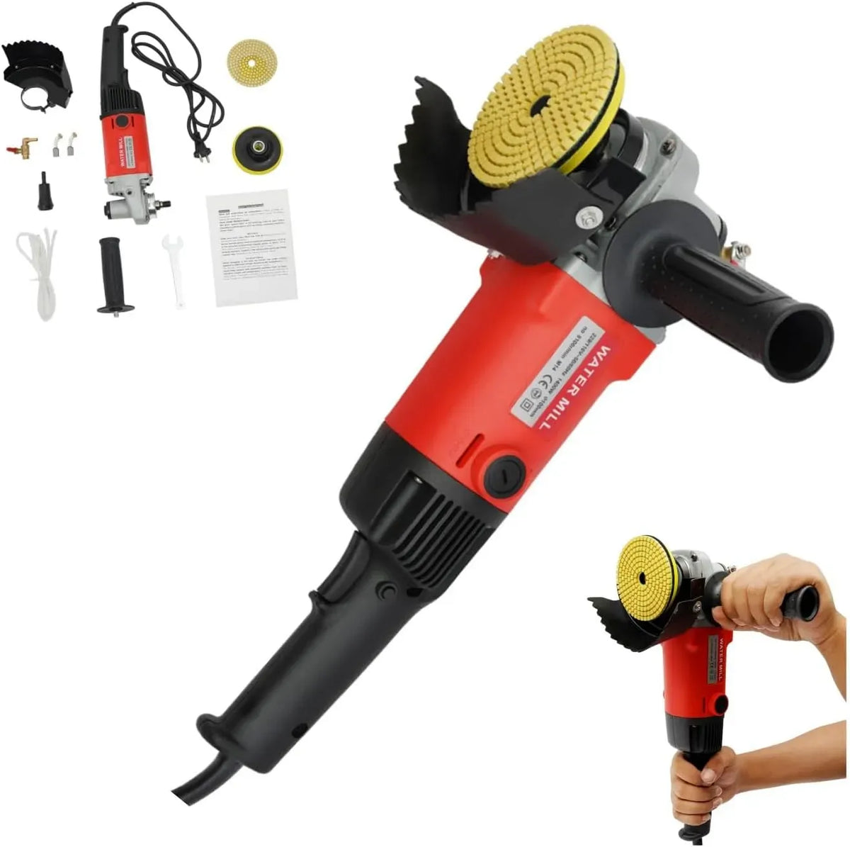 lucidatrice, lucidatrice elettrica, 1400 W, professionale, per pietre bagnate