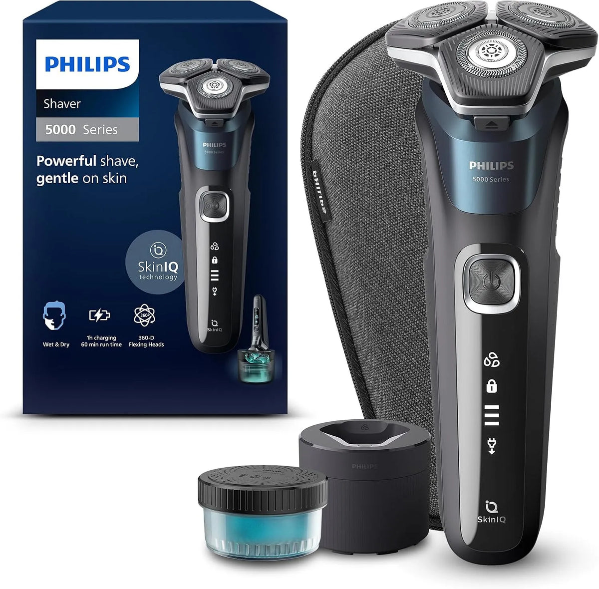 Philips Series 5000 S5889/50 rasoio, pannello IPS, per la pulizia