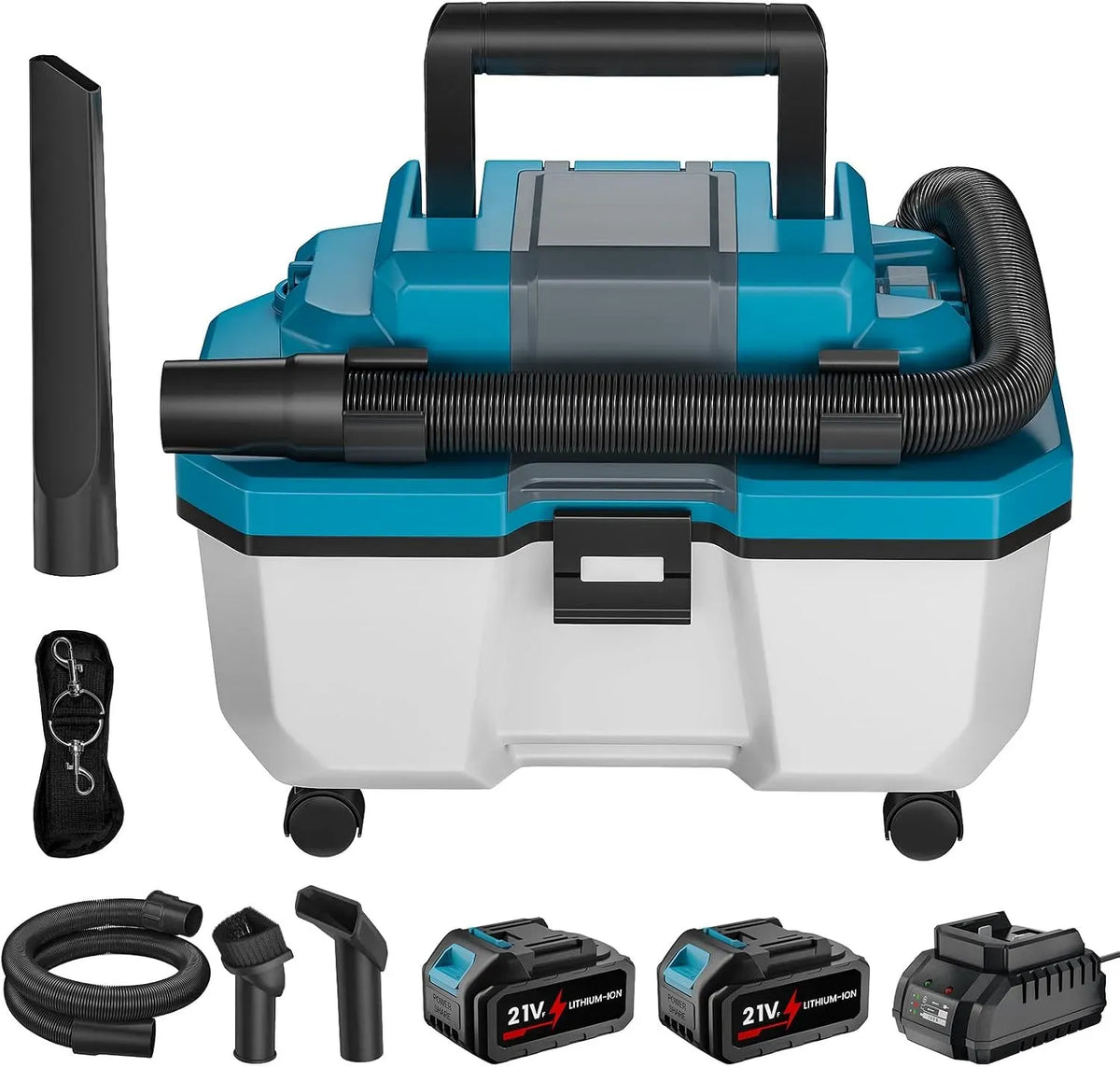 Makita Aspirapolvere, 10 L, 18 V, portatile, industriale, 15 kPa, aspiratore industriale con filtro HEPA