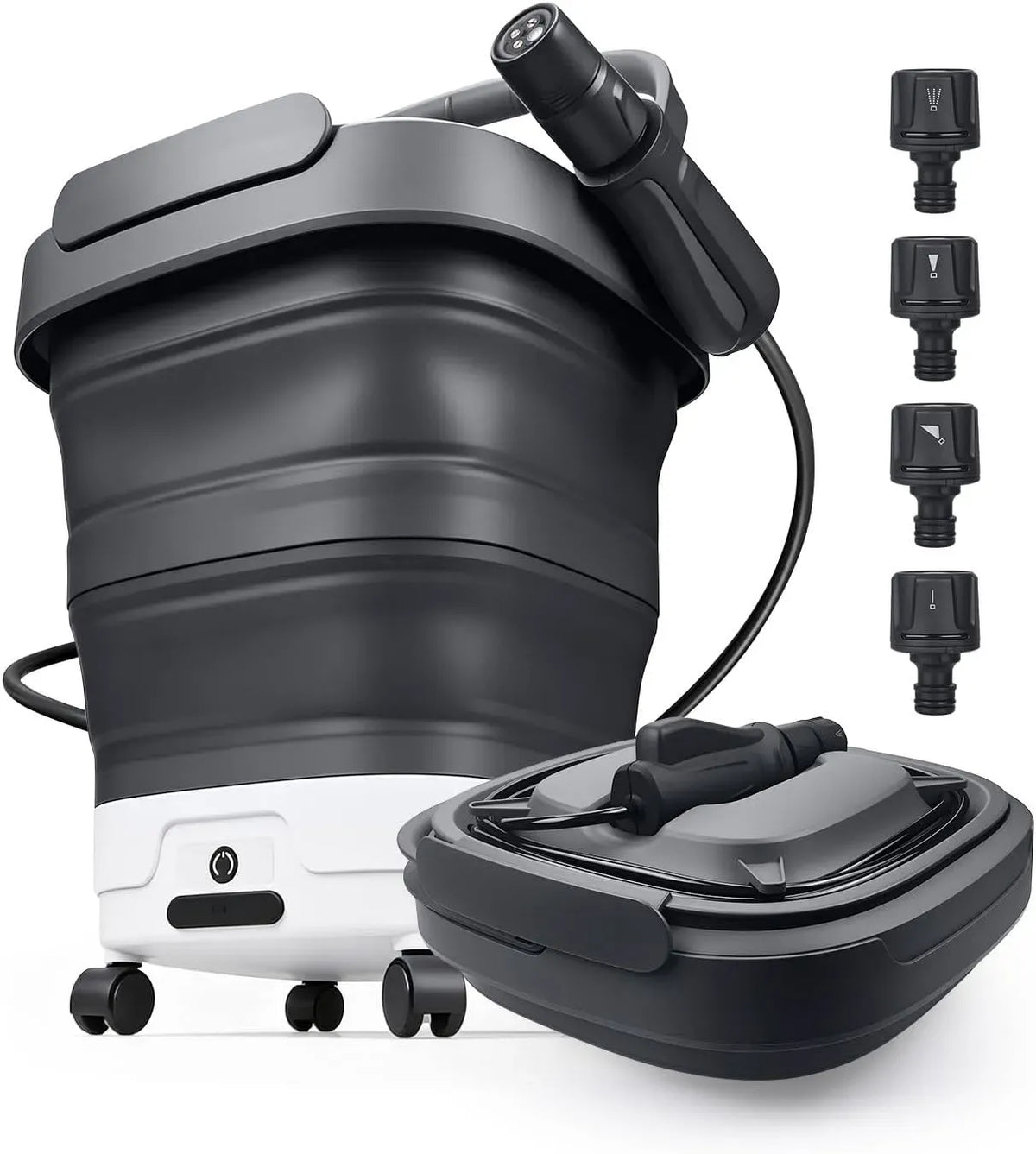 Idropulitrice, 12 L, portatile, ruote di trasporto, ampio serbatoio, Ugello 4 in 1 e Funzione Spray Elettrica