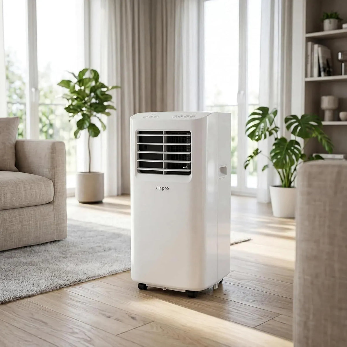 Condizionatore 4-in-1, portatile, timer, Wi-Fi, bianco, Timer 24 Ore e Kit per Finestra, unità Climatizzatore Mobile Potente per Casa Ufficio 3