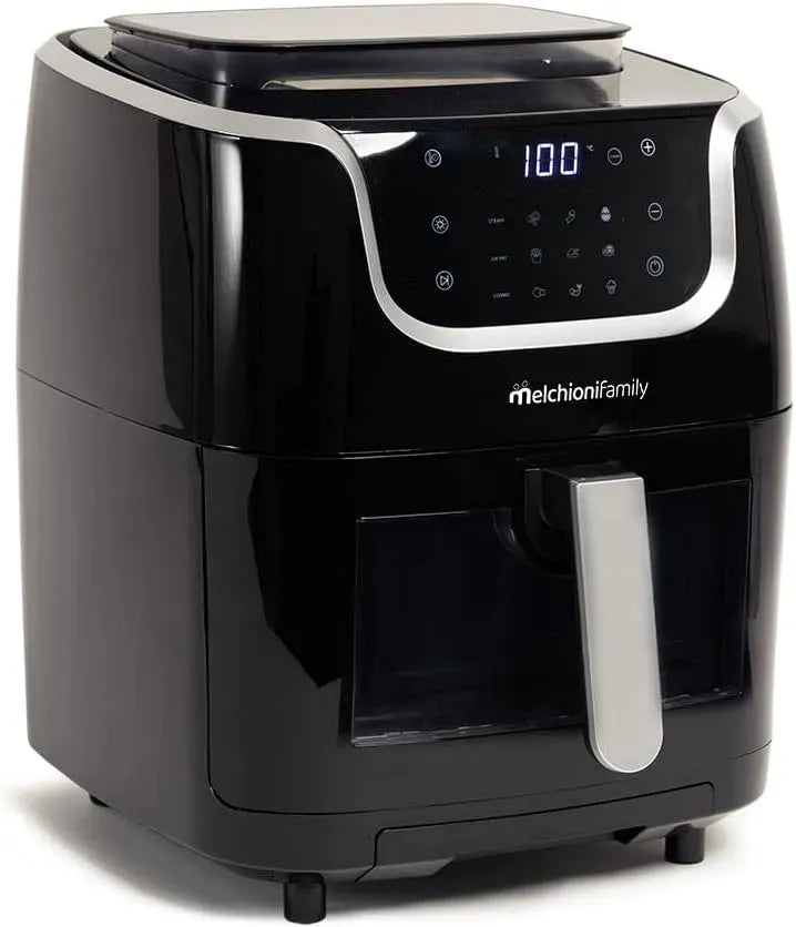 Friggitrice ad aria 3in1, 6,5 L, 170 W, 30 programmi, touch, timer, ampio serbatoio, vapore, Timer e Temperatura Regolabile, Display Touch, 1,3 L