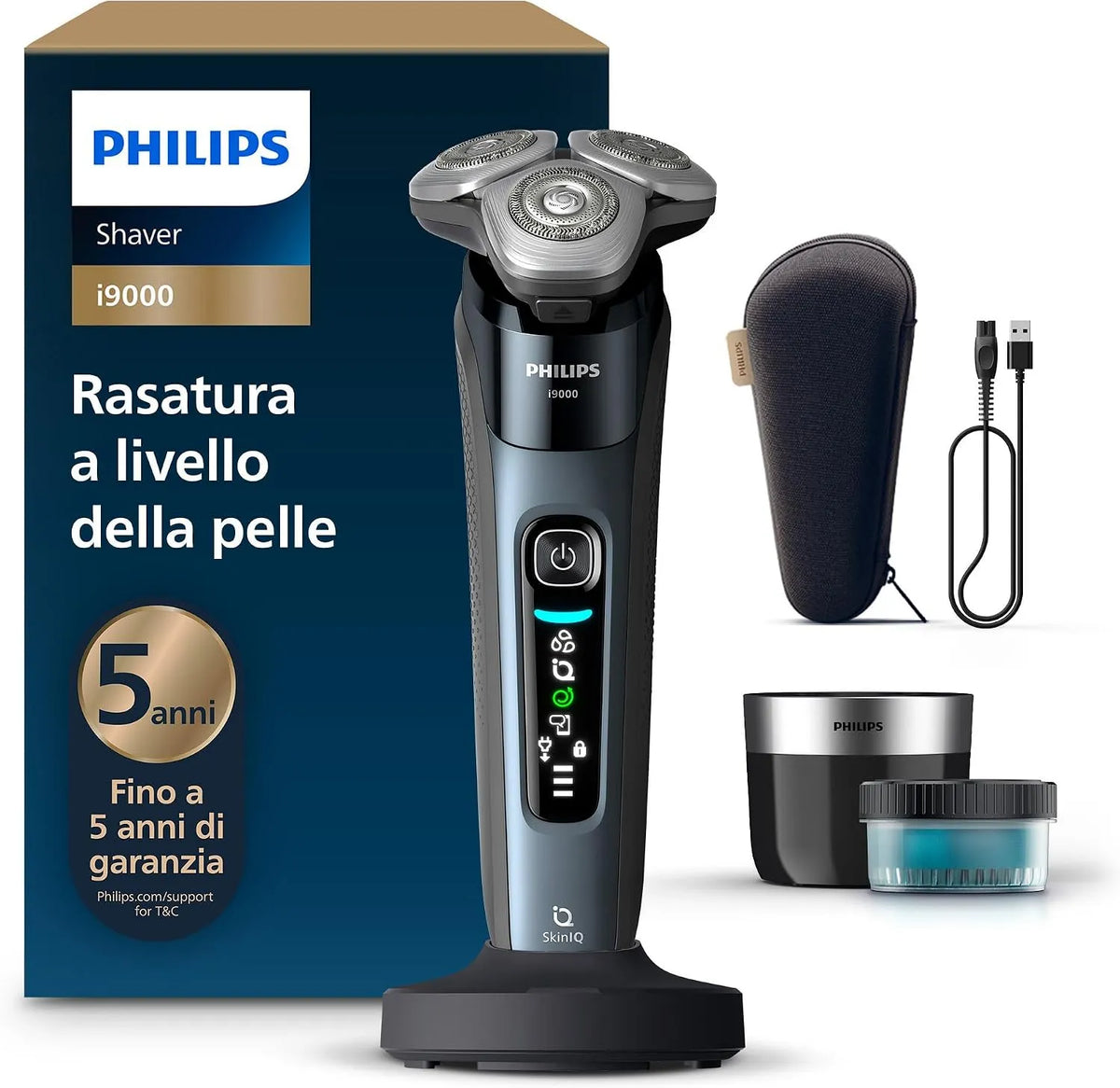 Philips i9000 X9001/30 rasoio, pannello IPS, acciaio inox