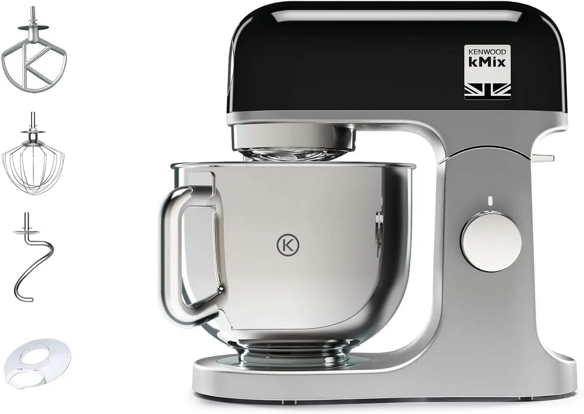 Kenwood KMX750BK Accessorio per elettrodomestico, 5 L, 1000 W, dimensioni personalizzabili, acciaio inox, nero, 3 Ganci di Miscelazione