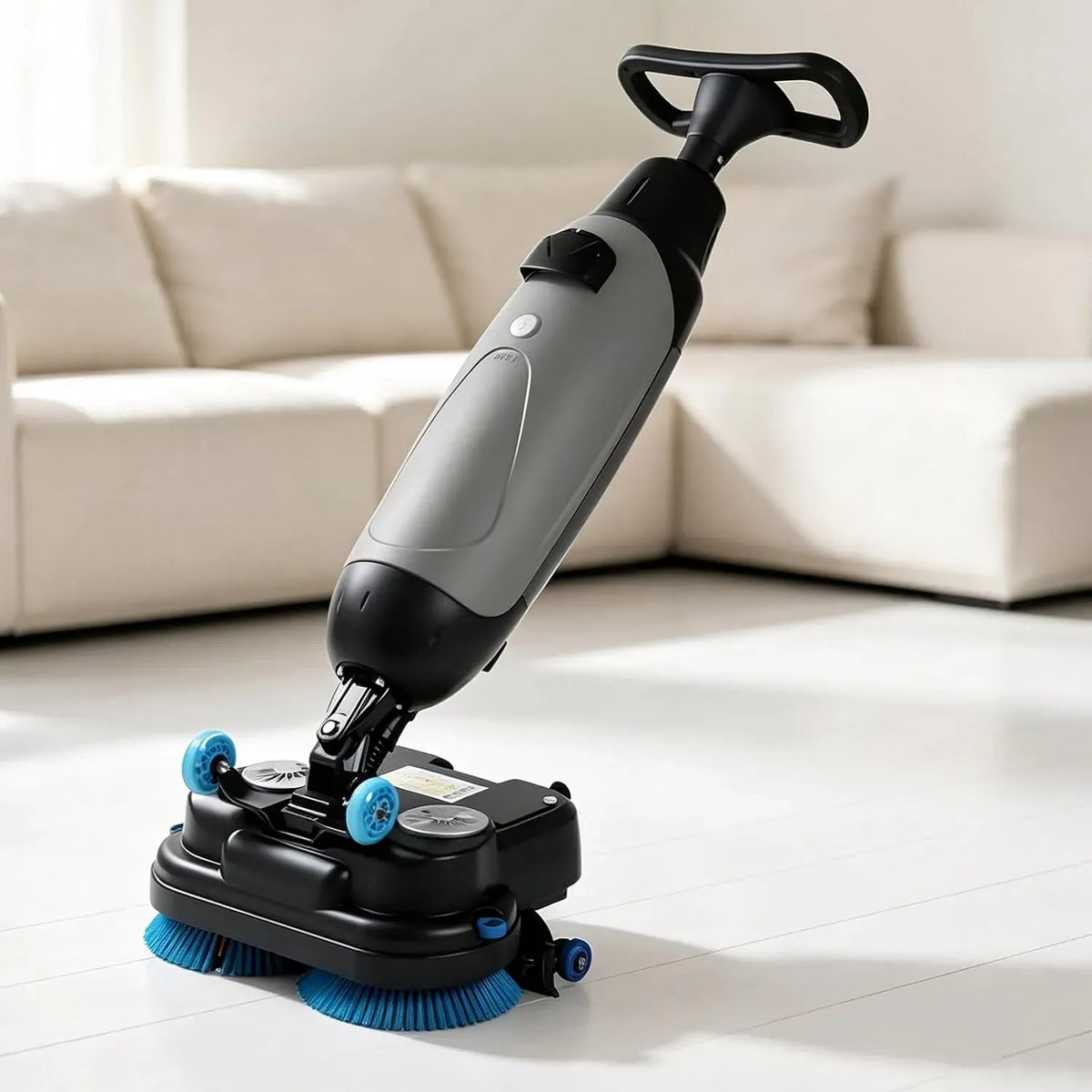 Lavapavimenti/Lucidatrice, Monospazzola, macchina monospazzola per pavimenti, lavapavimenti elettrico, lucidatrice elettrica, 17 pollici, grigio