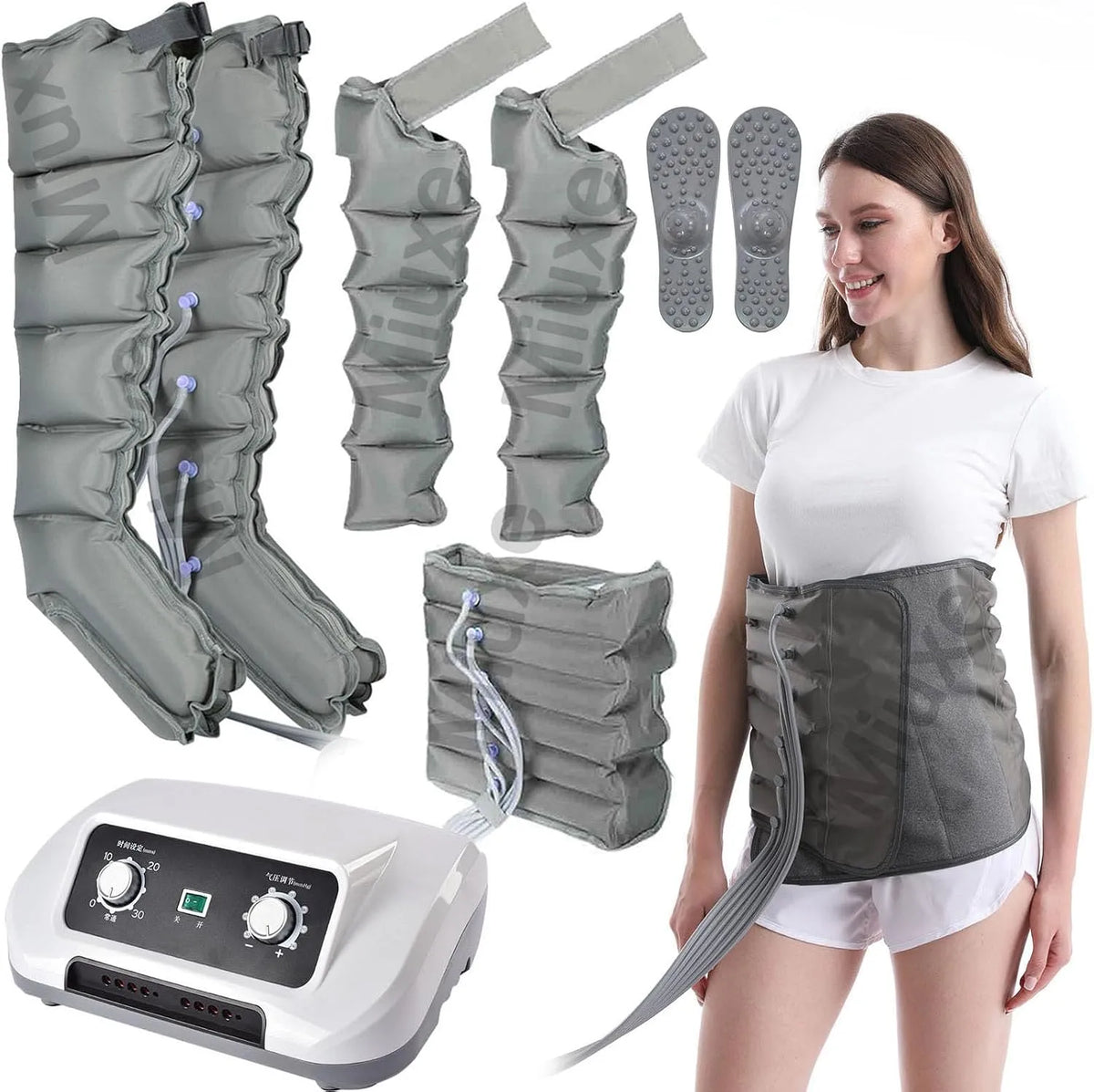 Pressoterapia, Massaggiatore, dispositivo pressoterapia per gambe, professionale, per Casa Pressoterapia Linfodrenaggio Gambe Professional