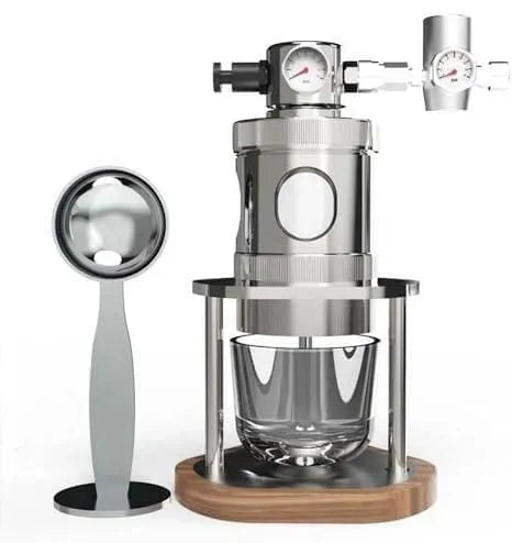 Macchina per espresso, portatile, esterno, professionale, campeggio, acciaio inox, Macchina da Caffè Portatile con Manometro 1-16 Bar, Camping, 51mm