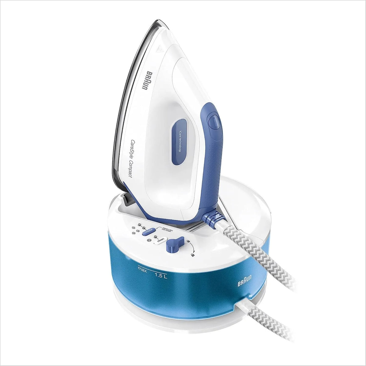 Braun IS2143BL 420g/min Piastra, ferro da stiro elettrico, 1.5 L, 420 g, ampio serbatoio, vapore, bianco