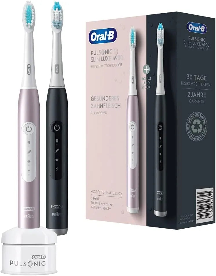 Braun Accessorio per elettrodomestico, stretto, nero, Oral-B Pulsonic Slim Luxe 4900, 3 modalità di pulizia