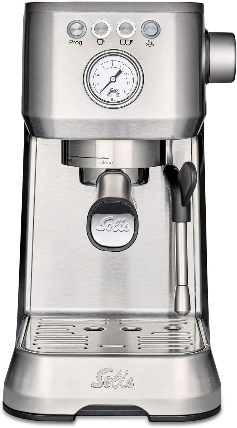 Macchina da caffè automatica, 1.7 L, acciaio inox, argento, 15 Bar