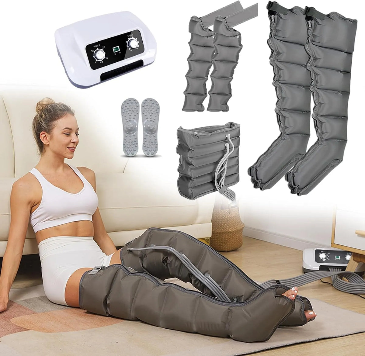 Pressoterapia, Massaggiatore, dispositivo pressoterapia per gambe, professionale, per Casa