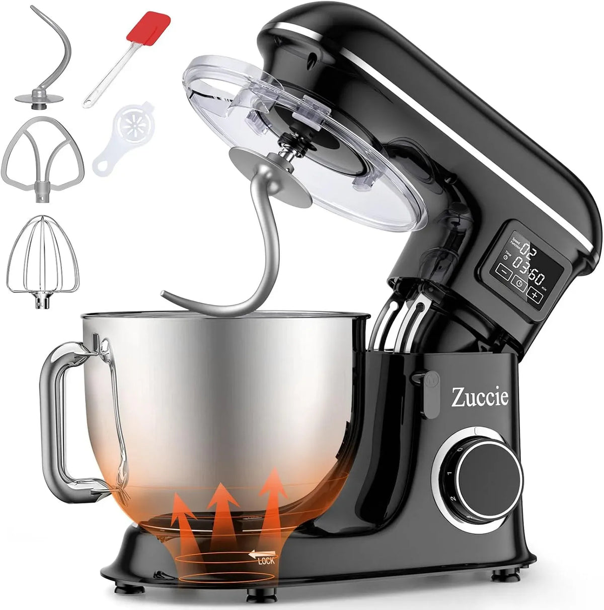 Robot da cucina, 8 L, 1500 W, Planetaria, display LCD, professionale
