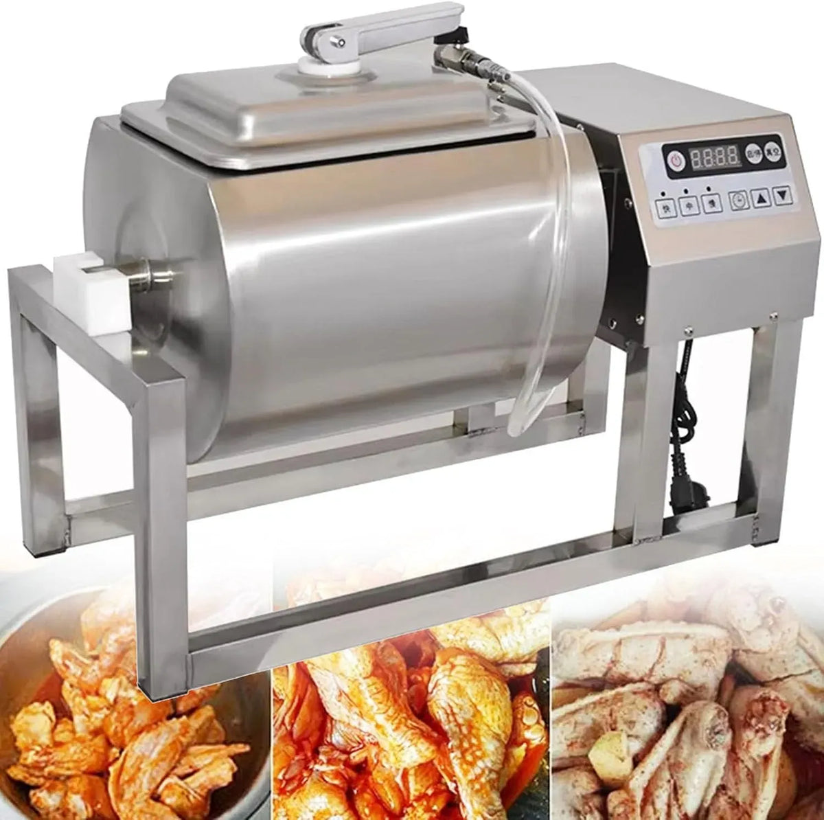 bistecca e hamburger, Marinatore sottovuoto per carne e verdure, marinatura rapida di 15 minuti per preparazione di pollo, rotazione bidirezionale a