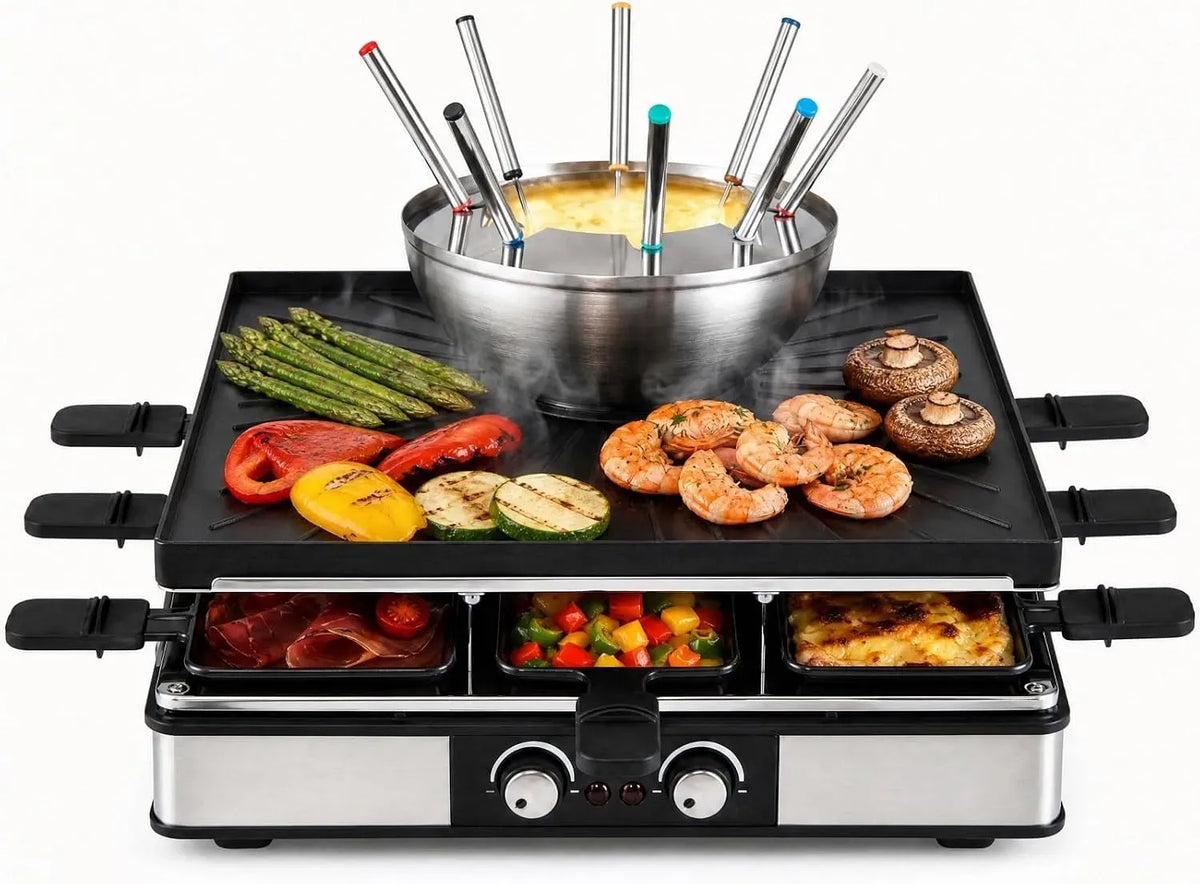 Fonduta, Grill, 1800 W, per 8 Persone, LIFEZEAL