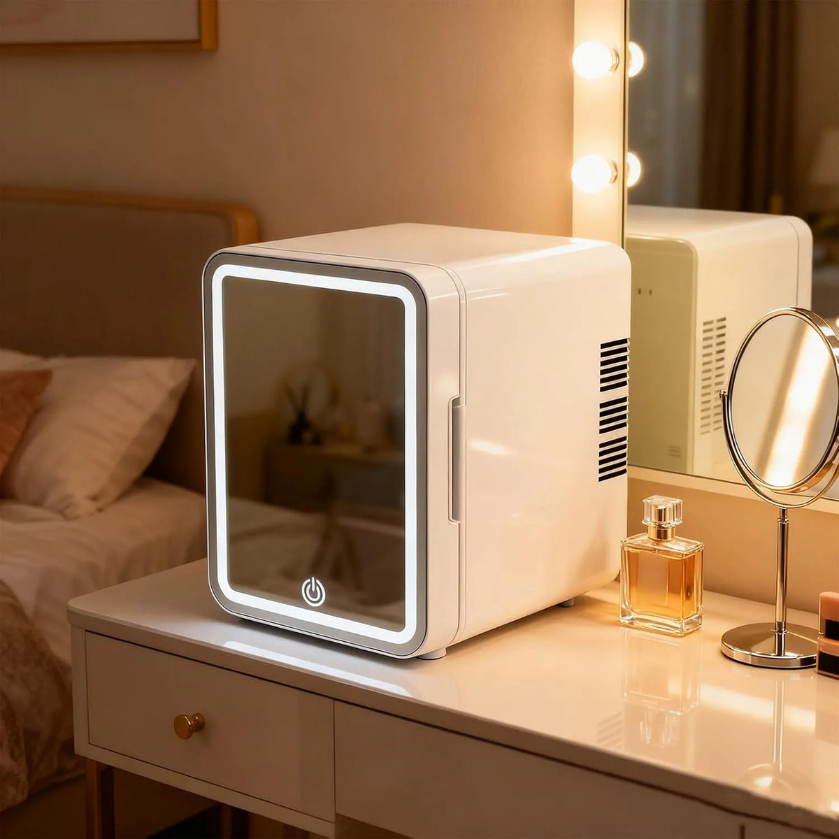 Frigorifero, 12 L, display digitale, Specchio LED Dimmerabile