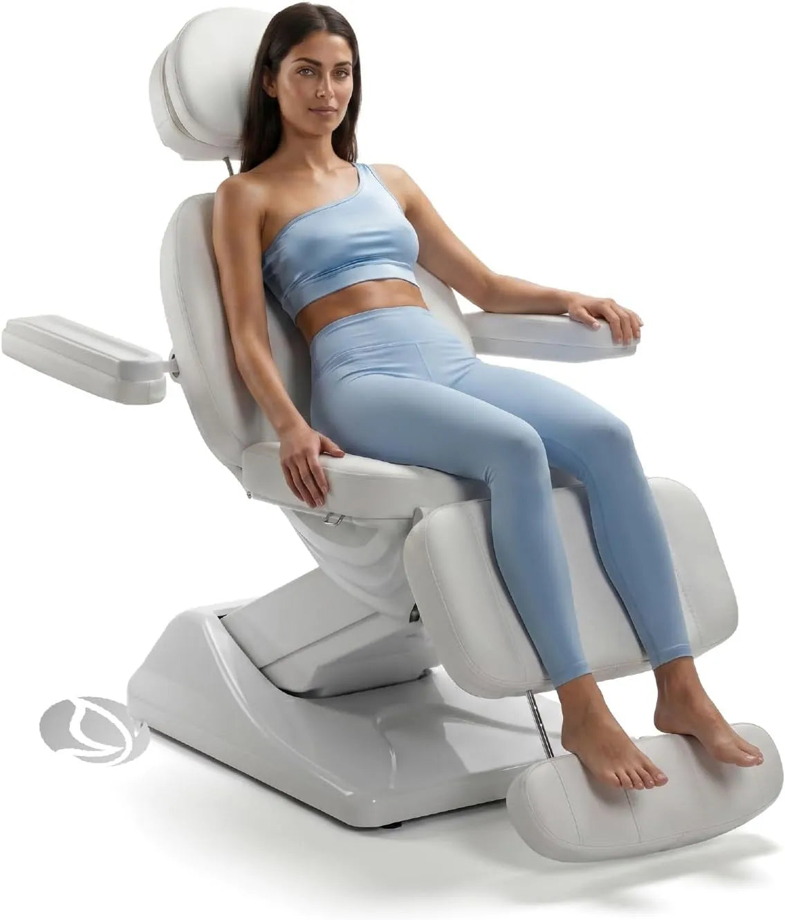 Poltrona, 200 Kg, professionale, bianco, Lettino Estetista Elettrico Oasis