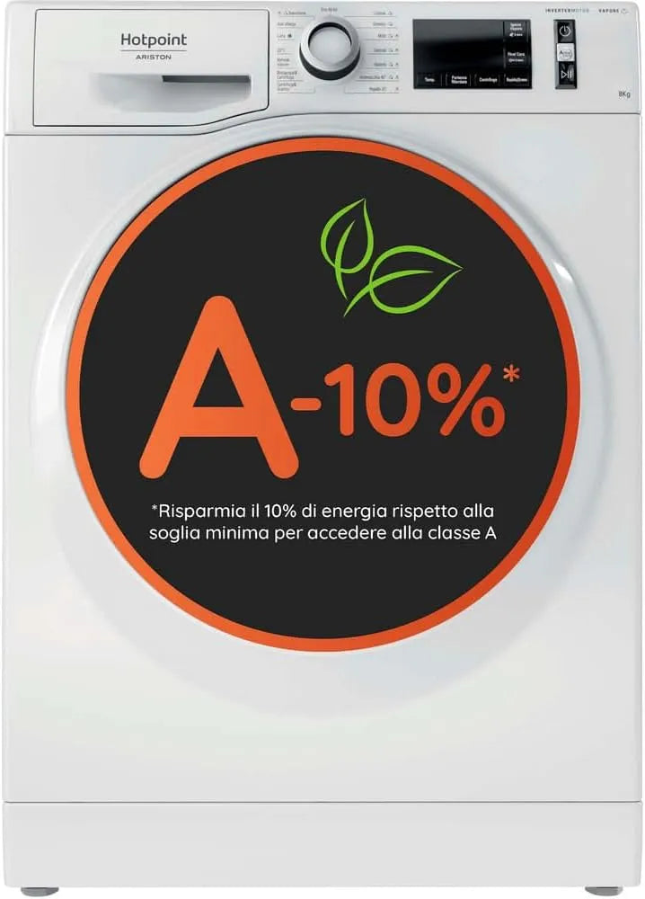 Lavatrice, 12 programmi, 8 kg, classe energetica A, HOTPOINT ARISTON NR 748G, vapore, 59,5Lx85Hx60,5P, Centrifuga 1400 Giri, WS A IT