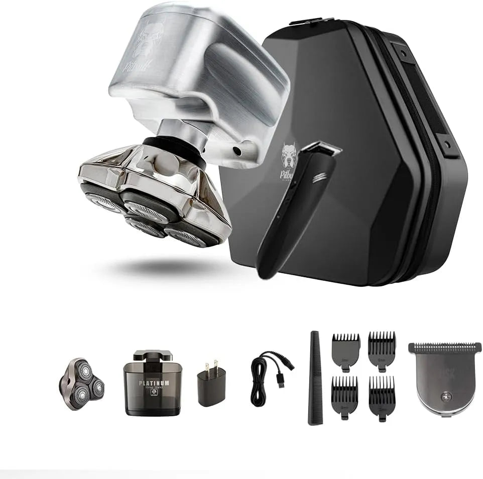 Rasoio, Cavo, senza fili, per Testa e Viso, Skull Shaver Pitbull Diamond PRO Rasoio per Testa e Viso