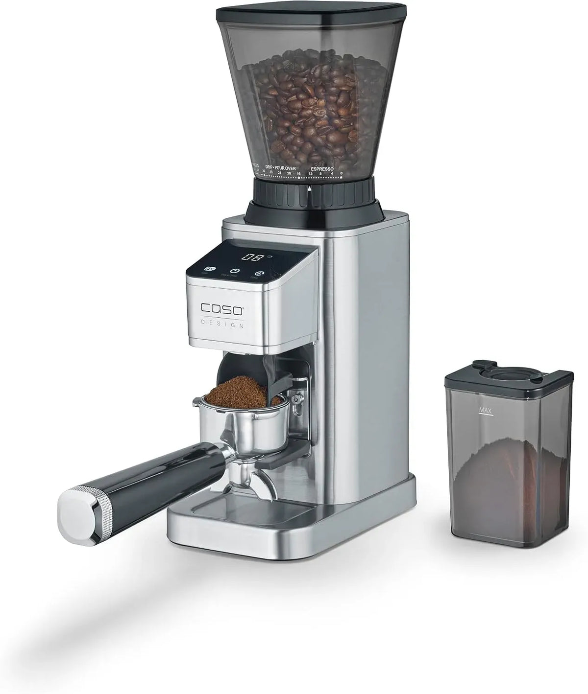 Caso supporto, macinino per chicchi di caffè, acciaio inox, 48 livelli