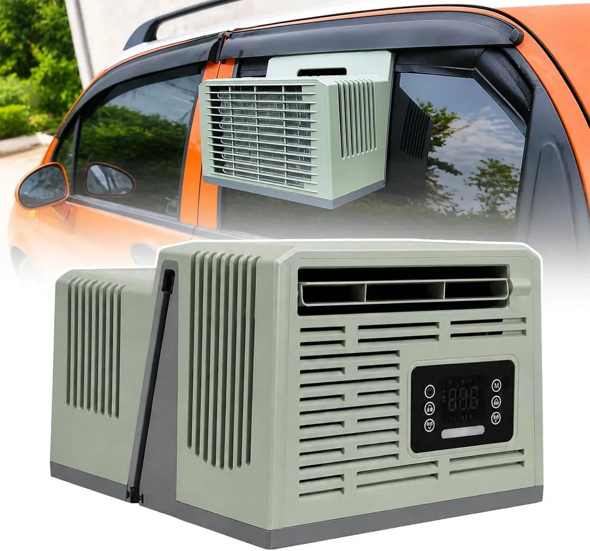 Condizionatore 48V-Version, 48 V, portatile, timer, AC Compatto Finestra per Camper Area Sosta Esterna
