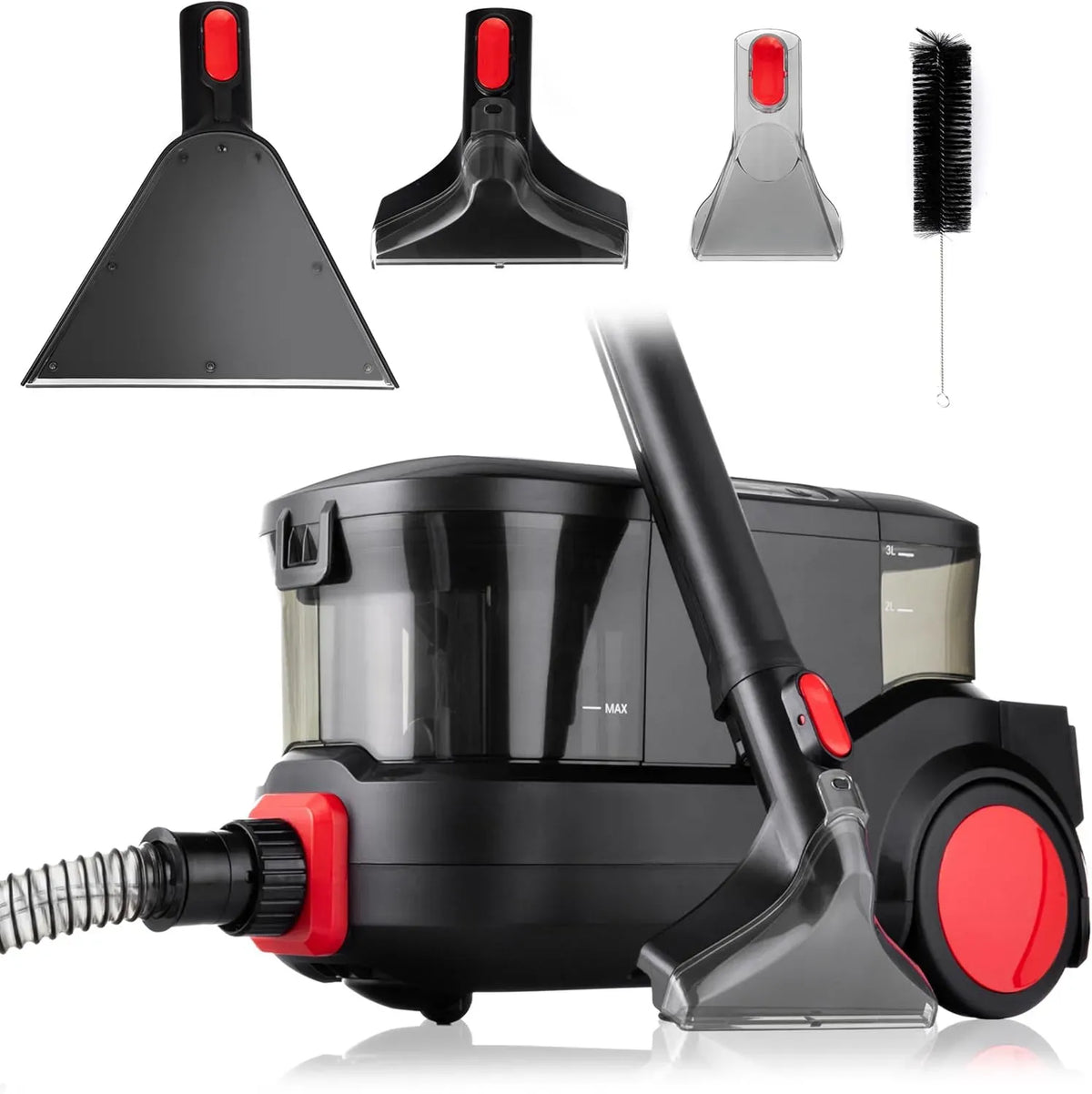 Prowash Lavatappeti Professionale, per Tecnologia Rivoluzionaria per la Pulizia di Divani e Auto, 2000 W, Lava Tappezzeria Potente con 2 Serbatoi