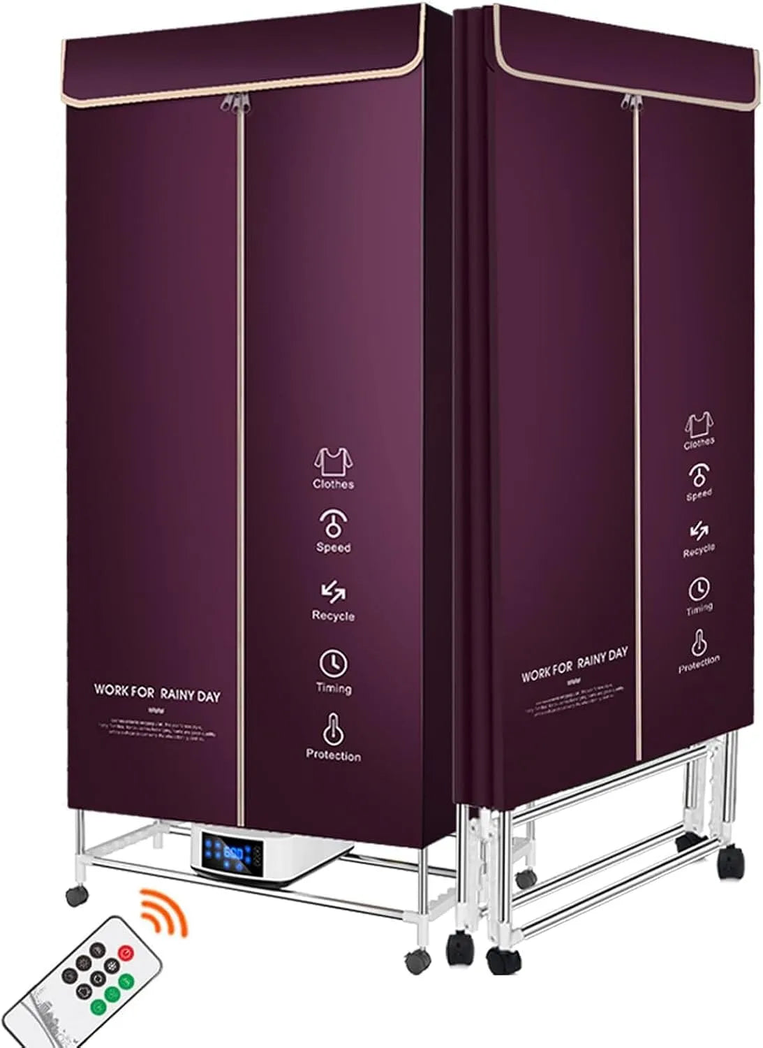 Asciugatrice, 2200 W, libera installazione, portatile, timer, Riscaldamento PTC a Risparmio Energetico, Appartamento