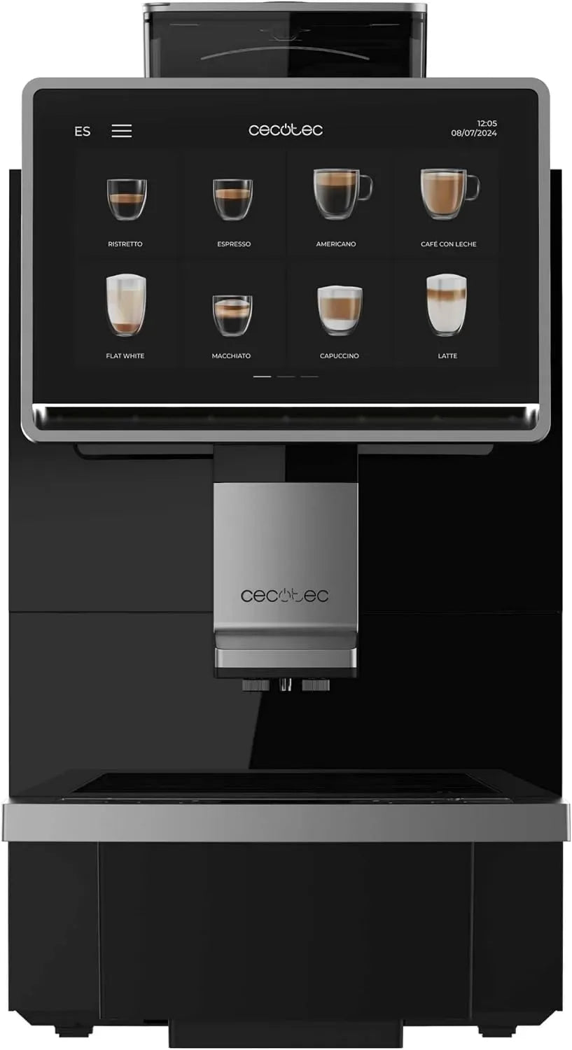 Cecotec Macchina da caffè, 2 L, 2900 W, touch, ampio serbatoio, professionale, 26 bevande, 1 macinino, serbatoio acqua 2L