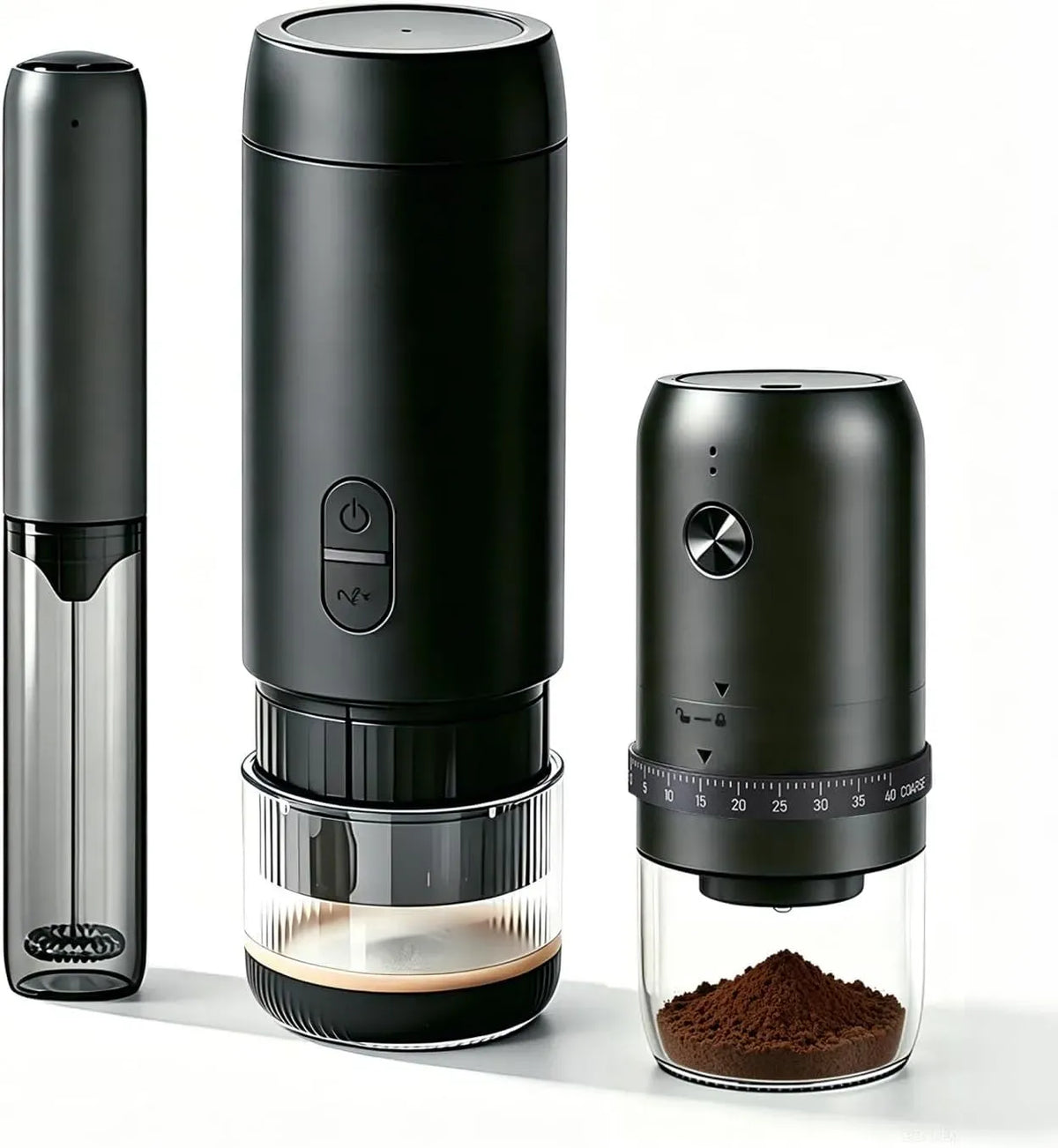 Macchina da caffè, portatile, set regalo completo 3 pezzi