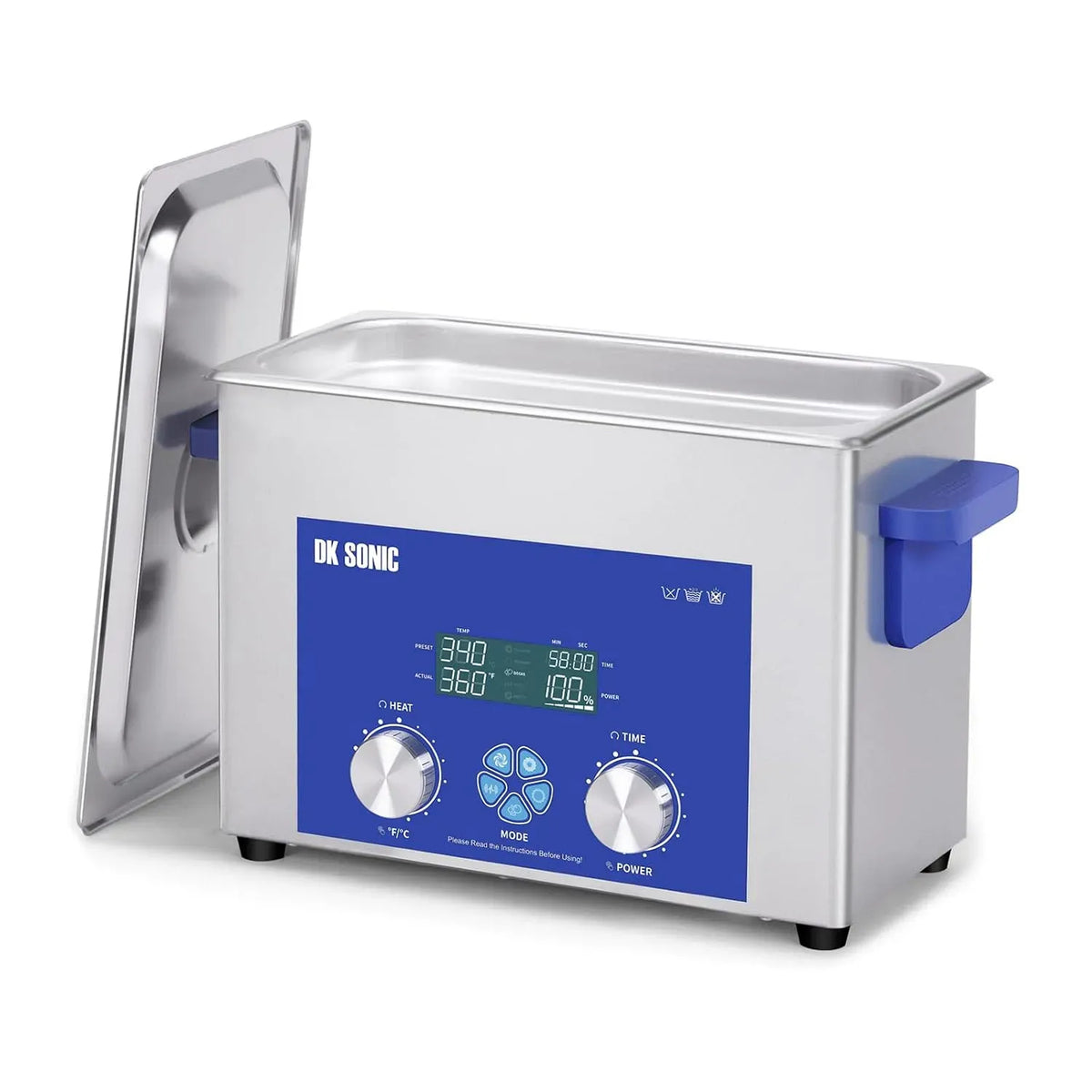 vasca per pulizia a ultrasuoni, Pulitore, 4 L, 120 W, timer, professionale, per Gioielli con Timer Meccanico Intelligente