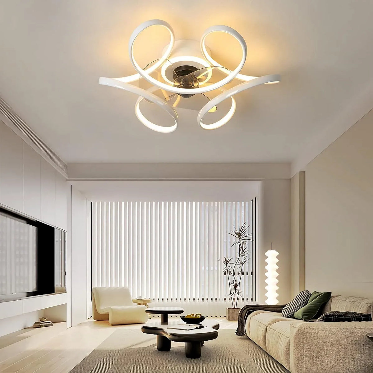 Ventilatore, 40 W, bianco, ventola per circolazione dell'aria