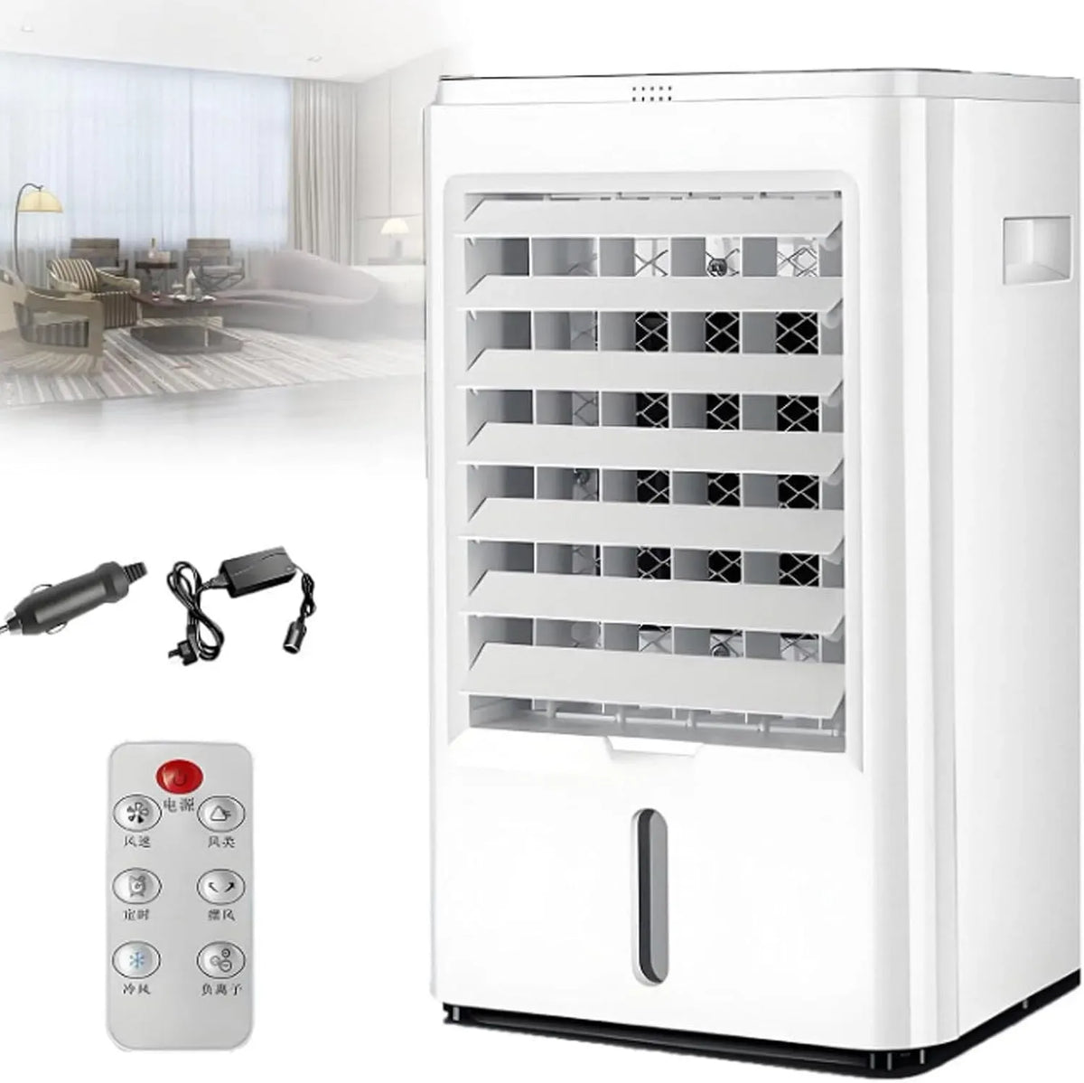 Condizionatore, portatile, 3 velocità, umidificatore e purificatore d'Aria 4 in 1