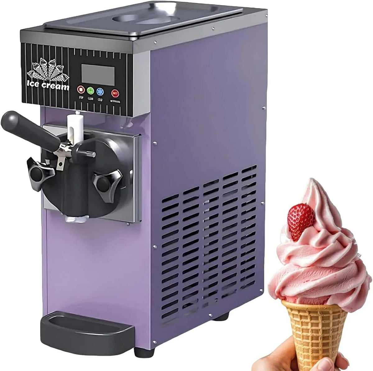 macchina per gelato e sorbetto, macchina da caffè elettrica, 3.5 L, 8 kg, display LCD, professionale, ristoranti